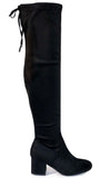 Black Faux Suede Boot Lucy 1