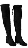 Black Faux Suede Boot Lucy 1