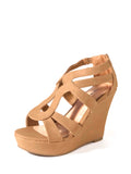 Tacon Beige con plataforma Lindy-3 - Tan heel with platform Lindy 3