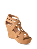 Tacon Beige con plataforma Lindy-3 - Tan heel with platform Lindy 3