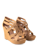 Tacon Beige con plataforma Lindy-3 - Tan heel with platform Lindy 3