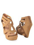Tacon Beige con plataforma Lindy-3 - Tan heel with platform Lindy 3