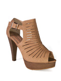 Tacon Beige con plataforma Table6 - Tan heel with platform Table 6