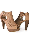 Tacon Beige con plataforma Table6 - Tan heel with platform Table 6