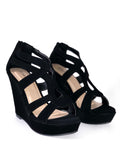Tacon Negro con plataforma Lindy-3 - Black heel with platform Lindy 3