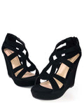 Tacon Negro con plataforma Lindy-3 - Black heel with platform Lindy 3