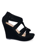 Tacon Negro con plataforma Lindy-3 - Black heel with platform Lindy 3