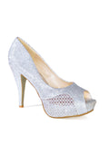 Tacon plateado con plataforma HY7 - SIlver heel with platform HY7