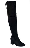 Black Faux Suede Boot Lucy 1