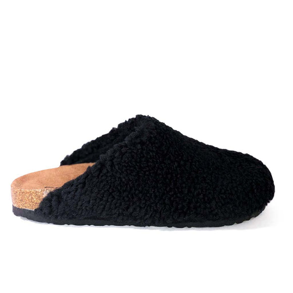 Sandalias slippers de borrego negras Emotion-S