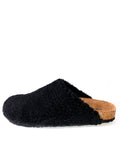 Sandalia mujer con piel de borrego negra EmotionS- Black lambskin sandal slipper Rowen1