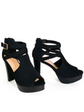 Tacon Negro con plataforma Levely90 - Black heel with platform Lovely90